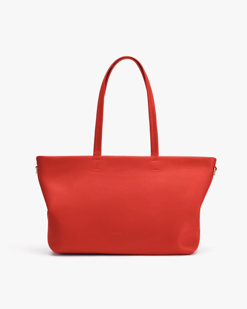 Zip Top Pebble Leather Large Weekender Laptop Tote Bag