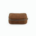 Reinforced Corner Leather Travel Dopp Kit With Quick Release Shackle