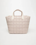 Quilted Puffy Nylon Large Weekender Travel Tote Bag